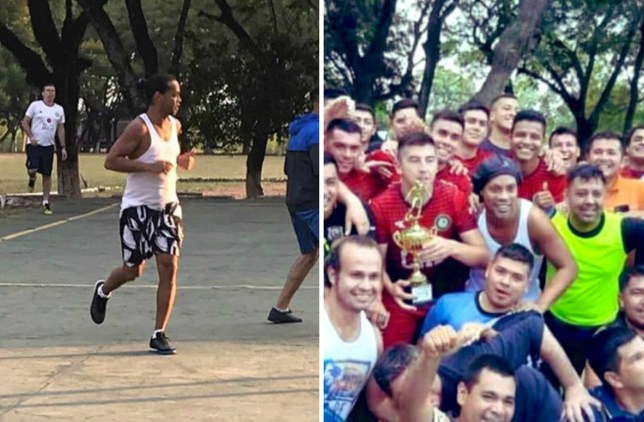 Watch: Jailed Ronaldinho Plays Football In Paraguay Prison