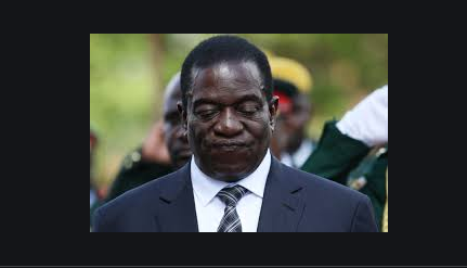 president of zimbabwe ED Mnangagwa sad angry