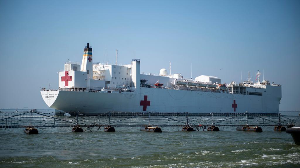 Medical rescue ship in New York