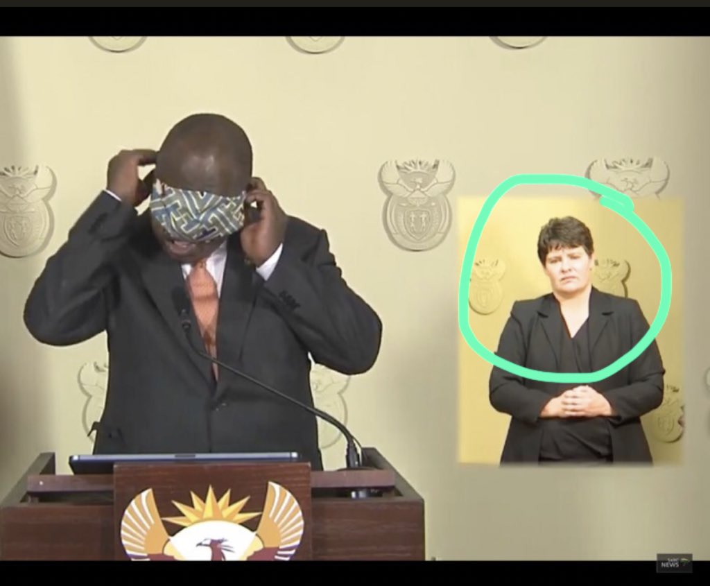 Ramaphosa reacts to mask fumble incident