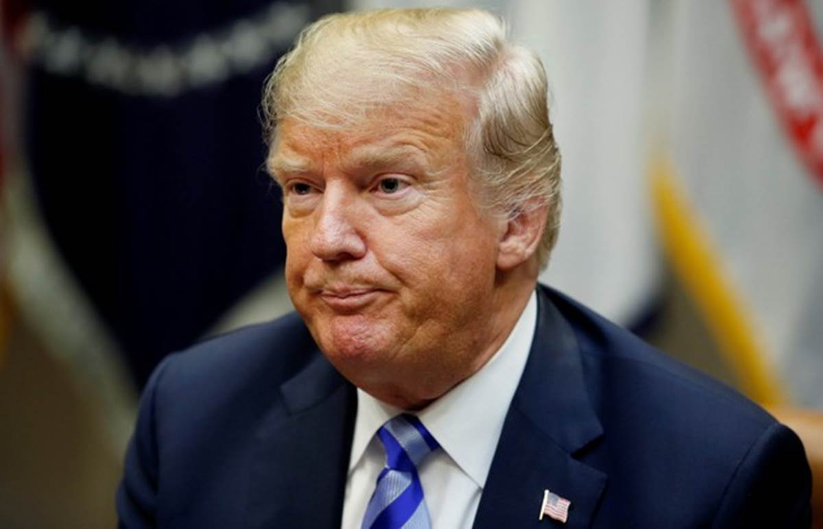 U.S. President Donald Trump sad angry