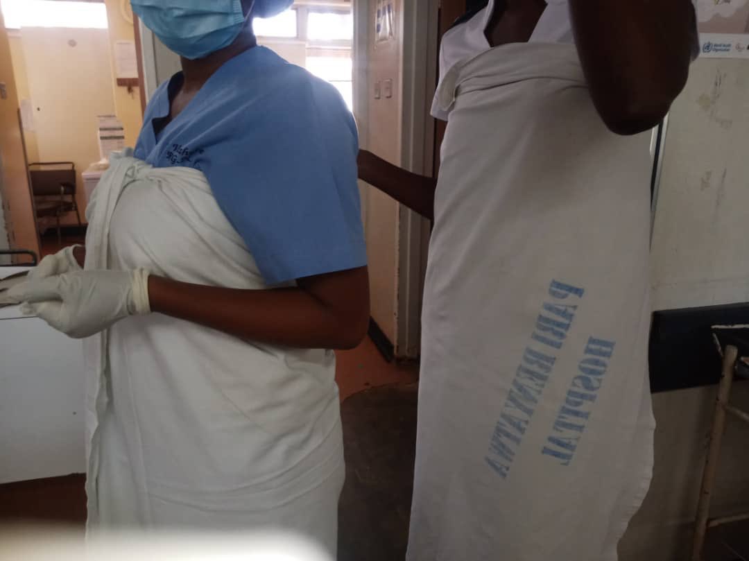 parirenyatwa nurses use bed sheets as protective clothing