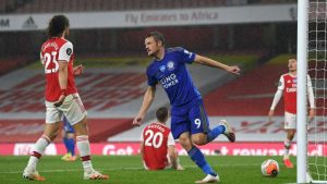 WATCH Highlights & Match Report: Arsenal 1-1 Leicester City, Ten-man Arsenal blunted by late Jamie Vardy equaliser