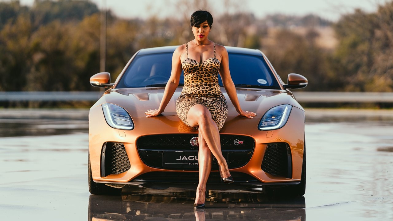 Pics: Minnie Dlamini’s new Electric Jaguar I Pace birthday present