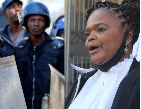 police officer shout putsek to beatrice Mtetwa