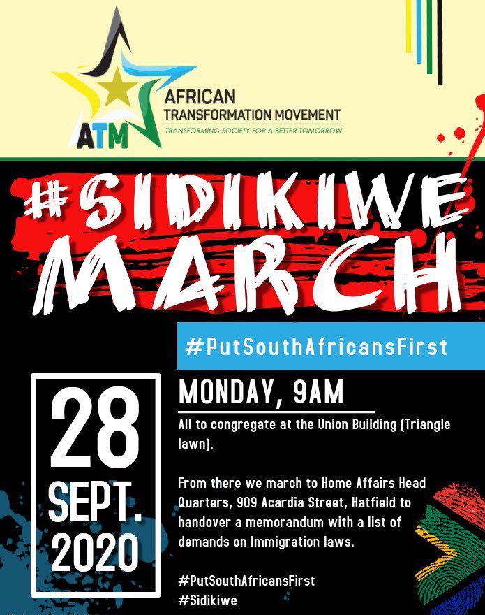 28 september protest south africa