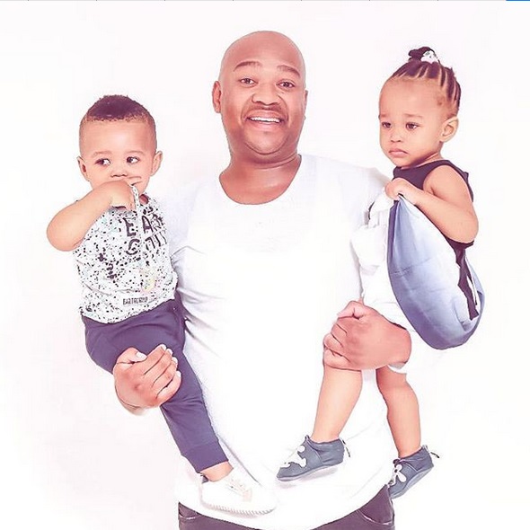 Kope Makgae “ Mrekza”, Wife Mpotseng and their twin children Zoyl and Zoey Makgae 
