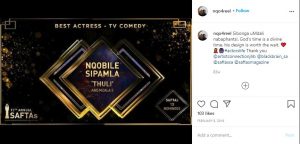 Nqobile Sipamla Biography: Age, Career, Husband, Television Roles, Awards, Net worth, Imbewu