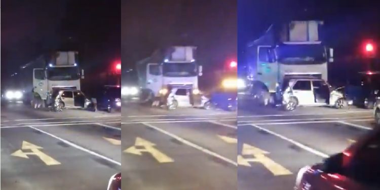 Video Pinetown truck accident driver dies, crush cars