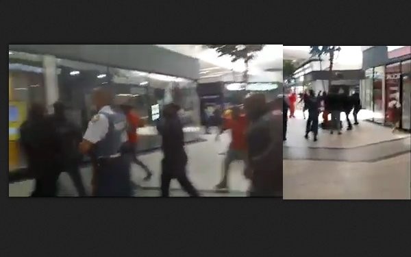 Video: Shots fired as EFF supporters clash with SAPS in Kempton Park