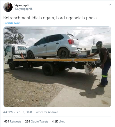 man loses job retrenchment south Africa