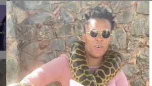 Video: Zodwa Wabantu shows off her ‘Mamlambo’ giant snake