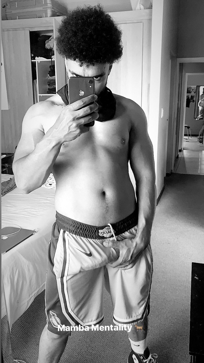 South African rapper Shane Eagle flaunts his manhood