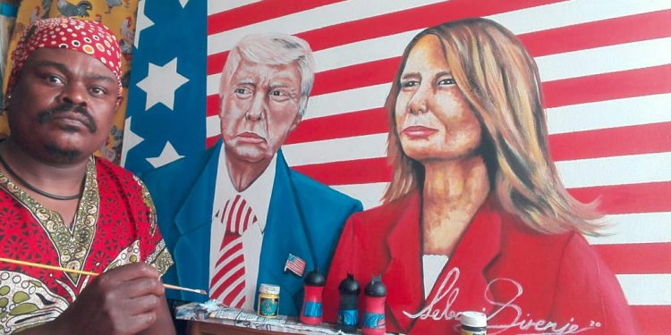 Rasta Picture of trump and melania trump