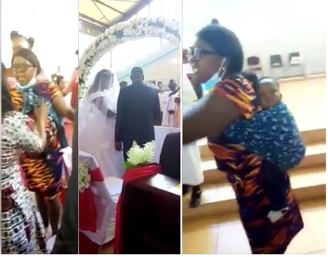 Video Cheating man humiliated at wedding as wife appears with children