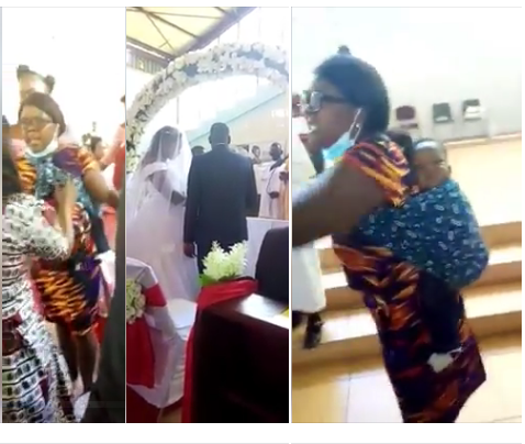Video Cheating man humiliated at wedding as wife appears with children
