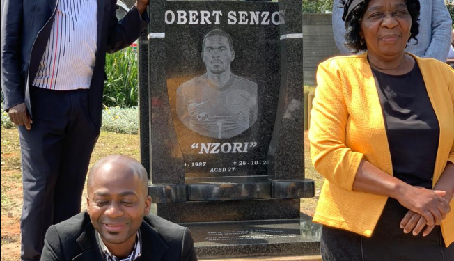 senzo meyiwa tombstone finally erected