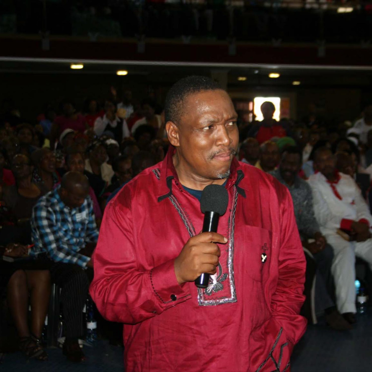 Bishop Zondo preaching in church. He faces rape allegations