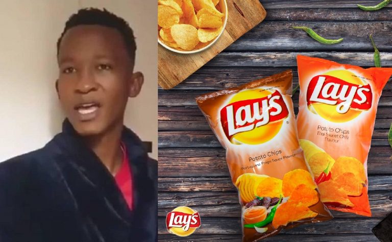 Lay’s Chips ambassador Katlego Maboe bedded a competition winner