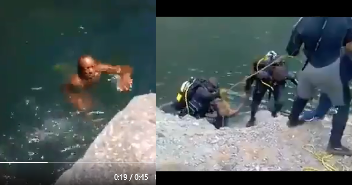 child watches father drown