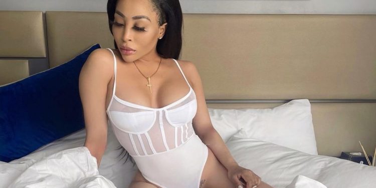 Khanyi Mbau has a tattoo on her punani