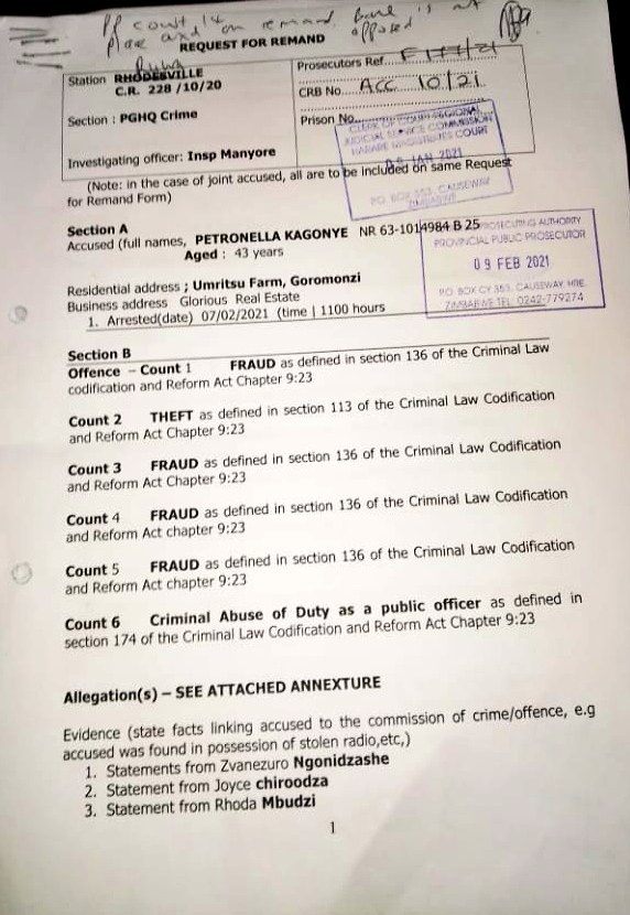 Update: Petronella Kagonye granted bail
