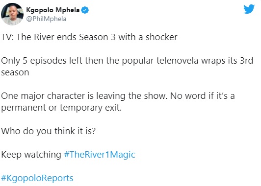 Lindiwe Dikana Leaves The River 'Sindi Dlathu' Resigns From The Soapie