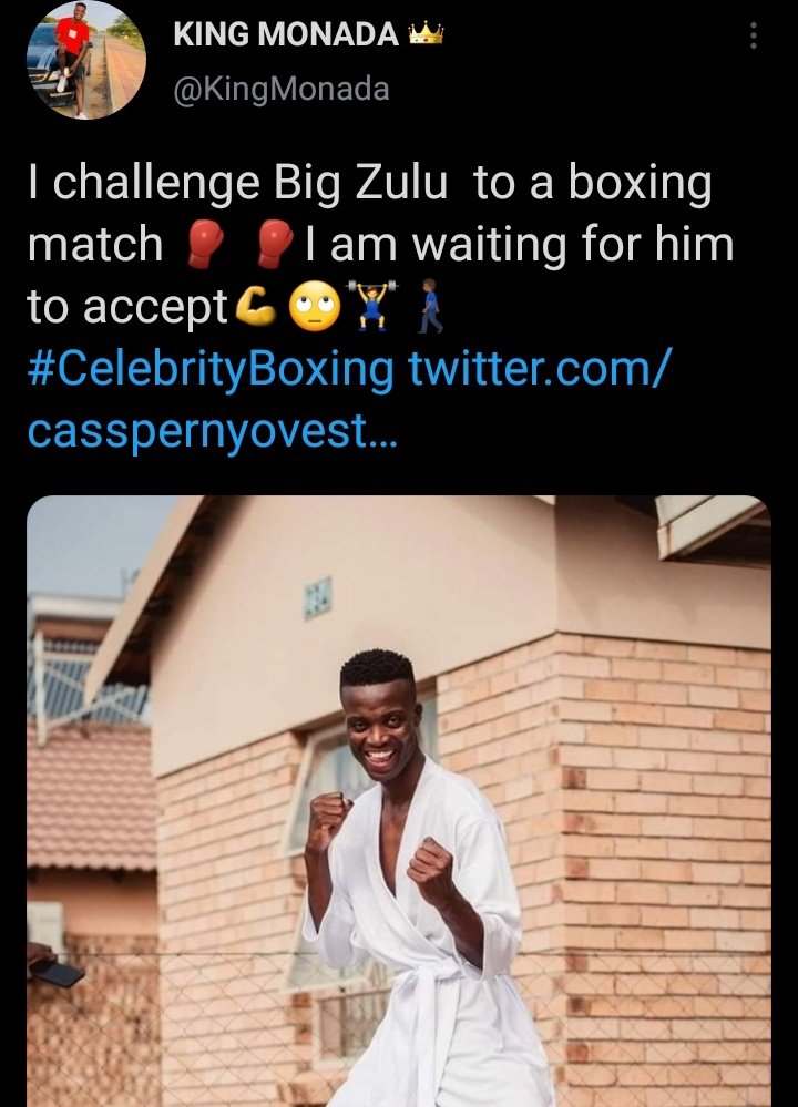 Did King Monada bite off more than he can chew by publicly challenging Big Zulu to a boxing match?