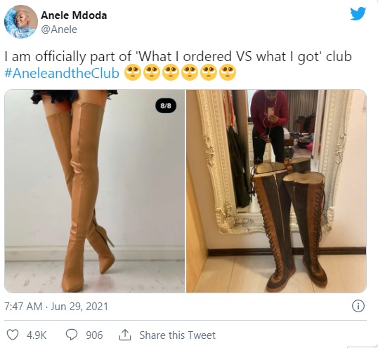 Pictures of Anele Mdoda: ‘What I Ordered Vs What I Got’