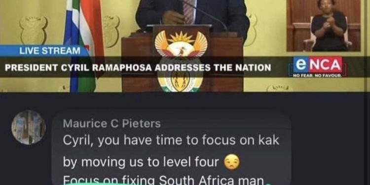 Mzansi reacts after man apologizes to girlfriend during President Ramaphosa’s national address