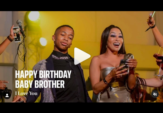 Khanyi Mbau sends an emotional birthday message to her brother Lasizwe