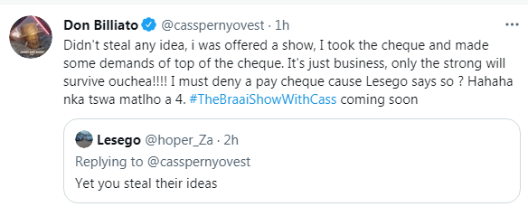 Cassper and Lesego fight escalates