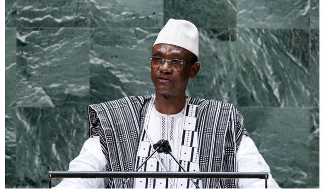 Malian Prime Minister Choguel Kokalla Maiga, speaking during the UN General Assembly