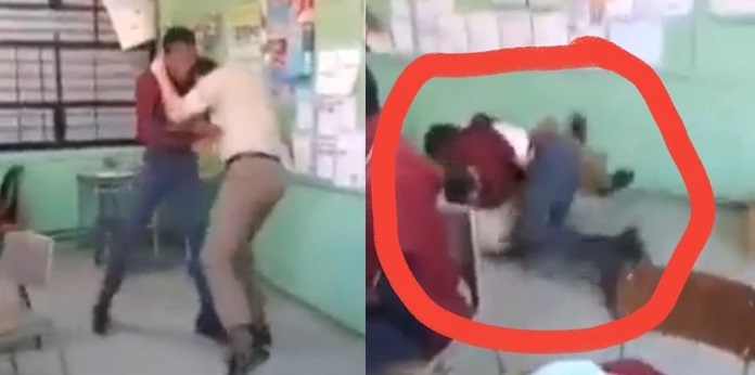 Video: Teacher and student fistfight in classroom flood social media