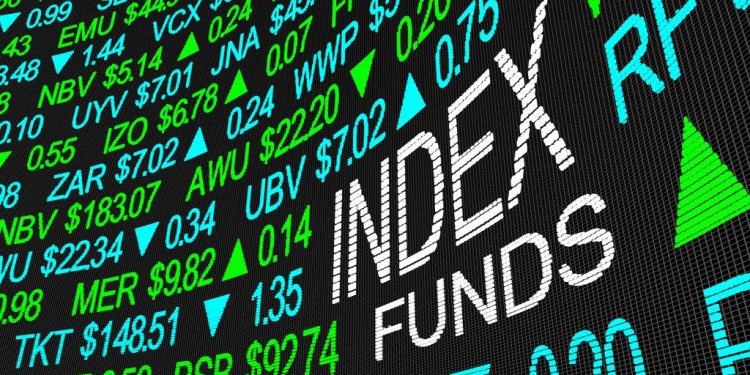 Index,Funds,Share,Prices,Stock,Market,Ticker,3d,Illustration
