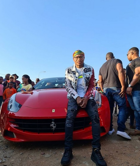 Master KG with his Ferrari FF - Image Source : Instagram @Master KG Music