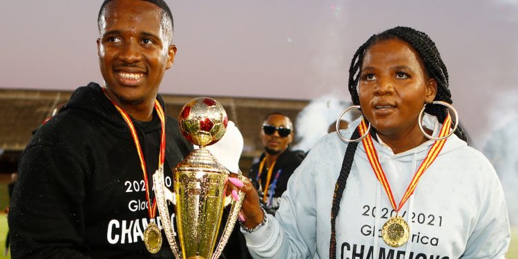 Shauwn Mkhize and son Andile Mpisane