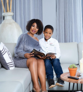 Winnie Ntshaba and son