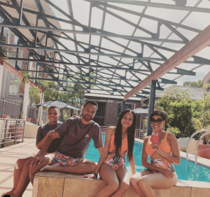 Kgomotso Christopher and her family