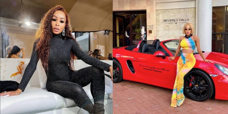 Watch: Khanyi Mbau showers DJ with money in a nightclub