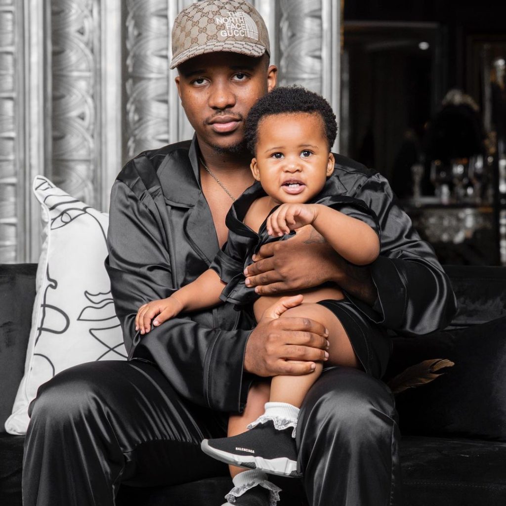 Andile Mpisane and daughter