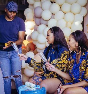 Blue and Brown Mbombo's birthday celebration