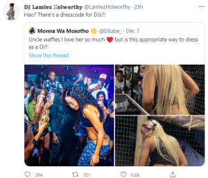 Lamiez Holworthy defends Waffles-Image Source(Twitter)