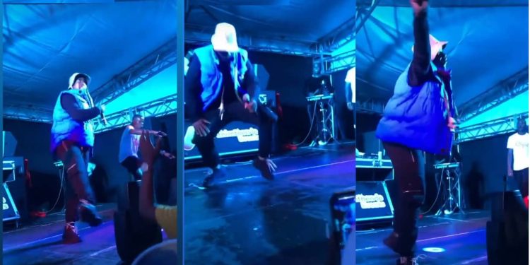Andile Mpisane shows off incredible dance skills during a live performance at Eminent Music Video Awards 