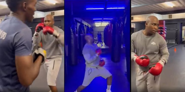 Naak MusiQ training ahead of boxing match with Cassper Nyovest