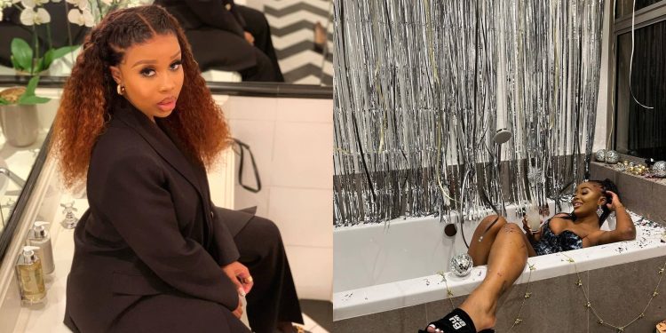 Bathroom Photoshoot: Andile Mpisane's baby mama Sithelo Shozi's bizarre New Year's Eve celebration