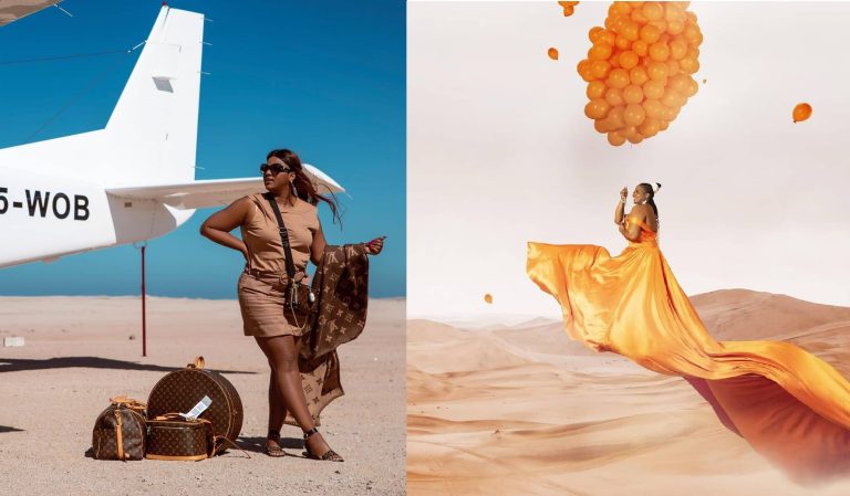 Pictures: MaMkhize ‘chases the sun’ in Namibia, shares vacation pictures