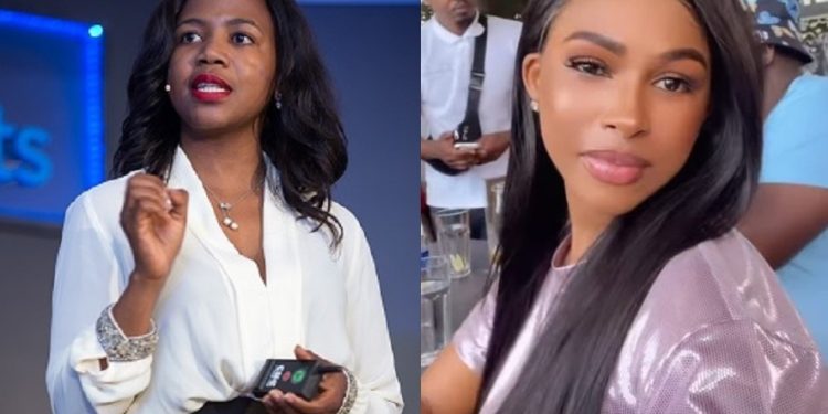 Yola Nqubela and Sanlam CEO Azola Mayekiso (Source Instagram/What'sTrending)