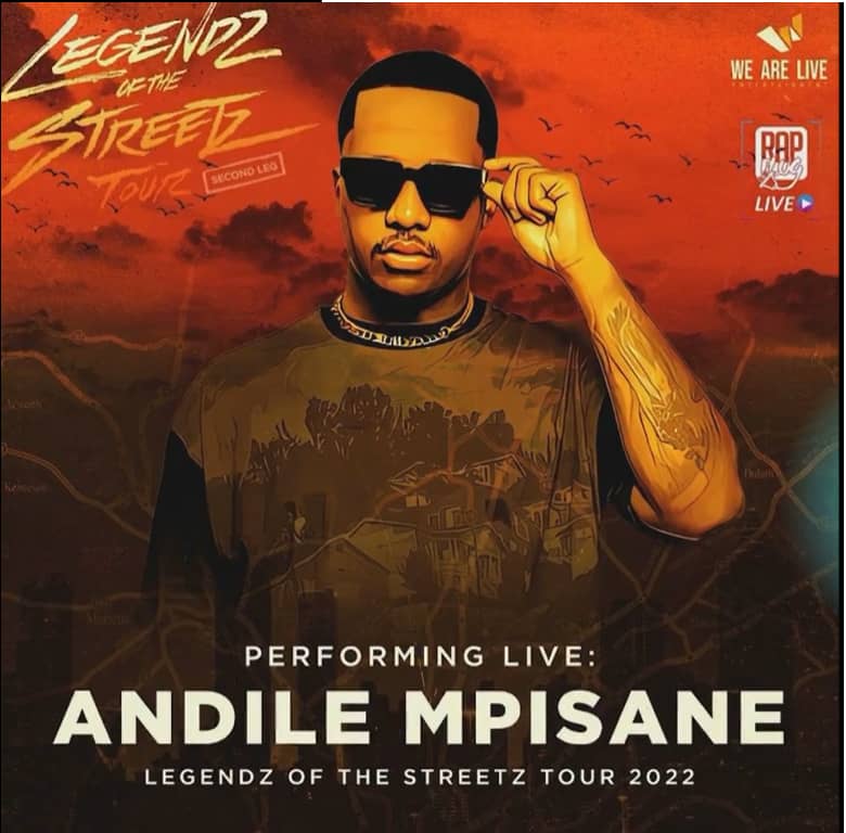Andile Mpisane to perform along side Rick Ross, 2 Chainz, Gucci Mane in America on Legendz of the Streetz Tourz.