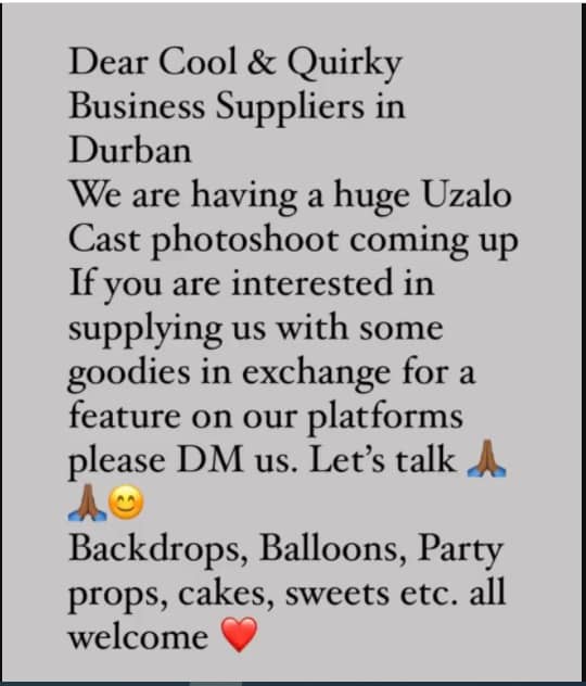 Uzalo is opening up the industry for small businesses in Durban